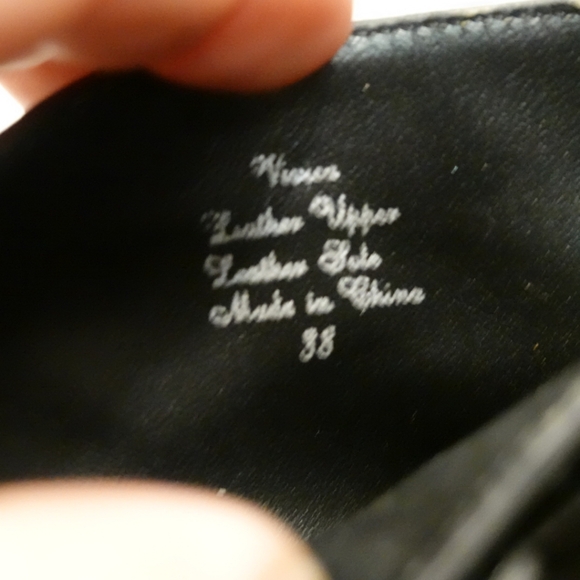 JEAN-MICHEL CAZABAT Rouched Black Leather Open-toe Wedge Shoe Bootie, size 38 - Picture 5 of 12